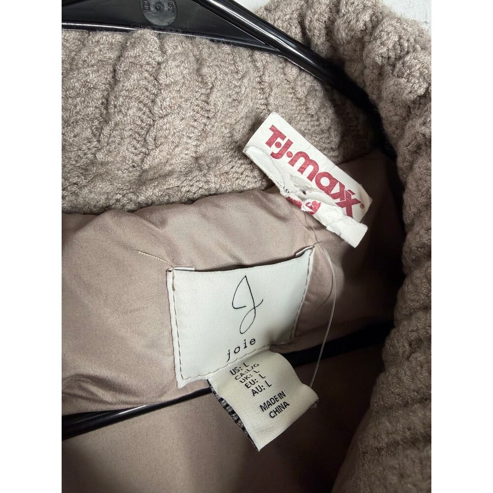 NEW Joie Thick Cream Cable Knit Zip Up Vest Size Large - Picture 2 of 4